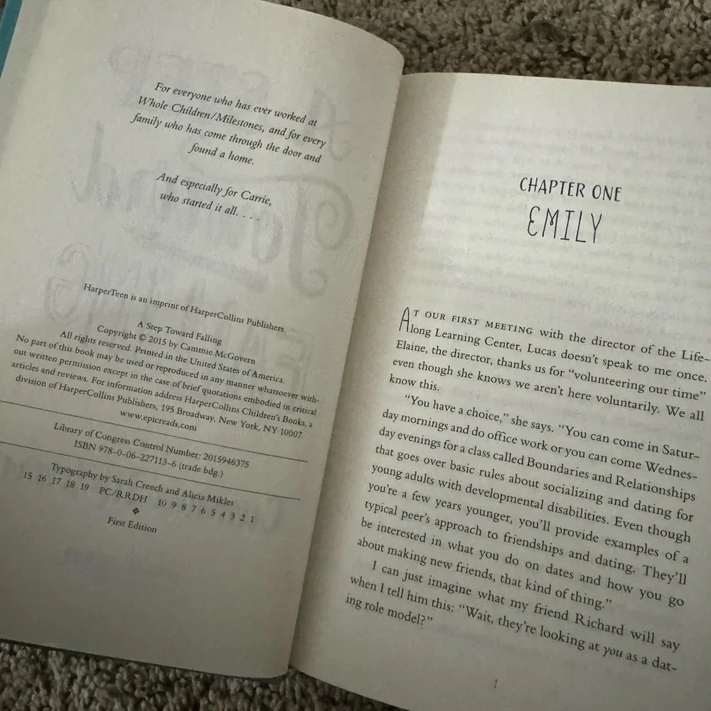 A Step Toward Falling Hardback book by Cammie McGovern